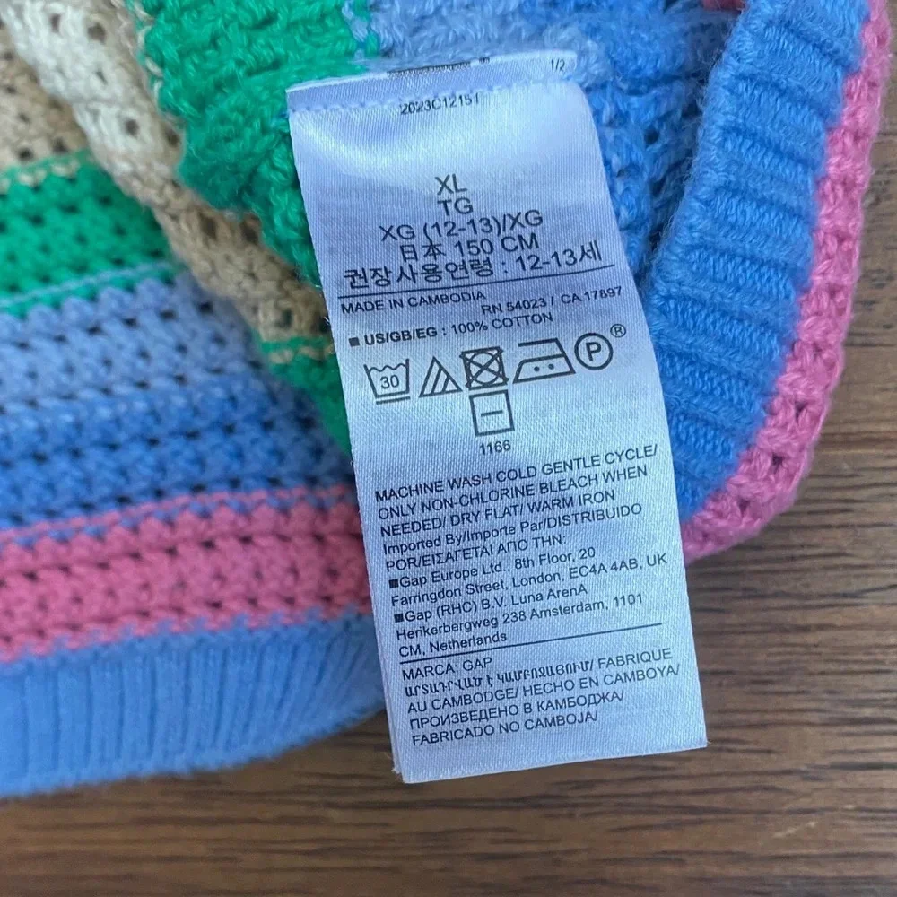 GAP Kids Colorful Crochet Tank Top